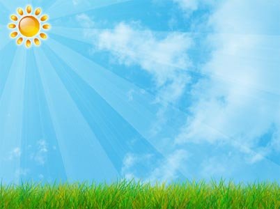 Детское солнышко и небо