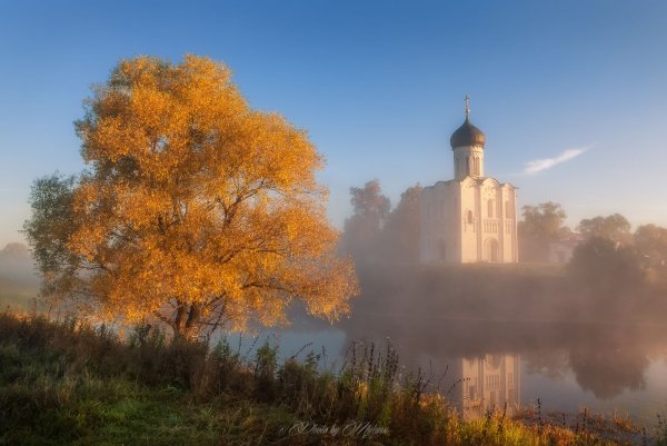 Храм Покрова на Нерли осень