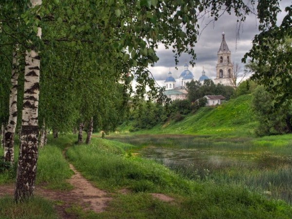 Русь река береза храм