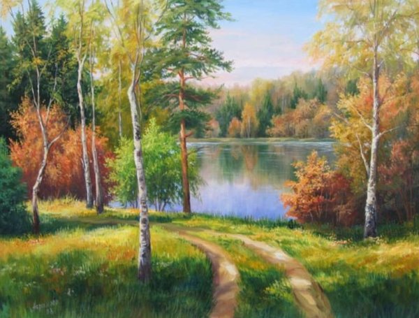 Осенний пейзаж для детей