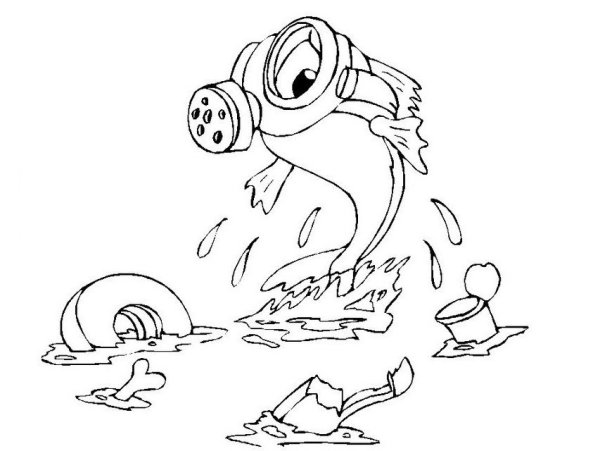 Загрязнение воздуха раскраска