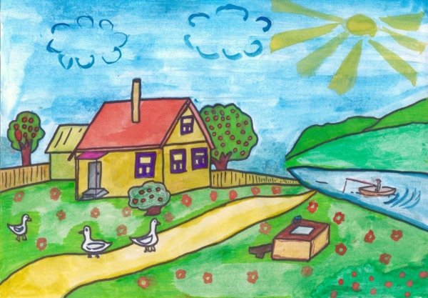Рисунок на тему мой дом