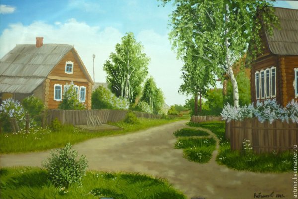 Сельский пейзаж вектор