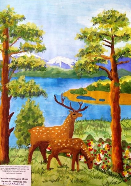 Природа Казахстана рисунки