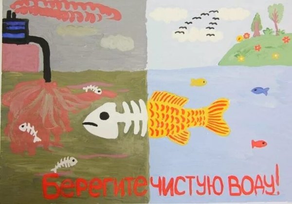Загрязнение воды для детей