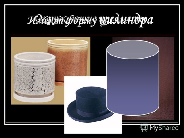 Объемные фигуры цилиндр
