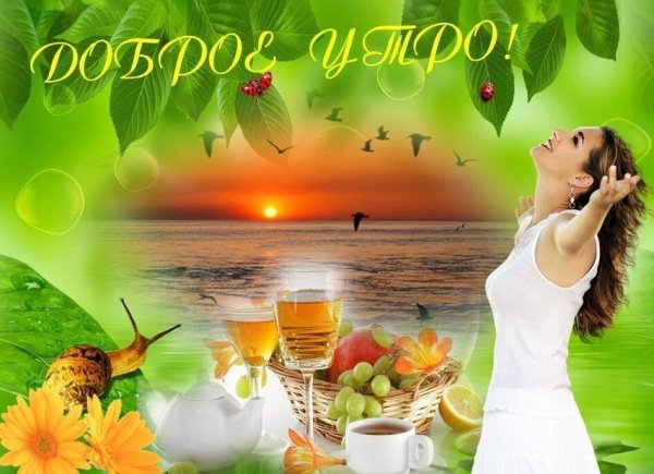 Открытки с добрым утром летние