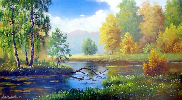 Живопись маслом природа