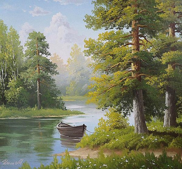 Художник Максим Ильин Лесной пейзаж