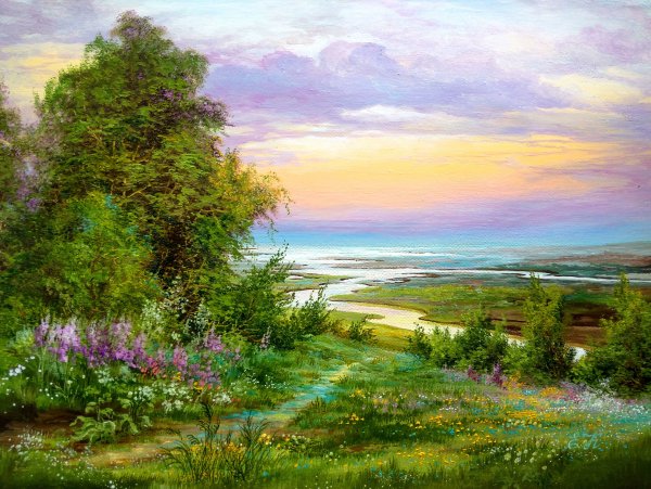 Летние пейзажи художник Кораблева Елена Николаевна