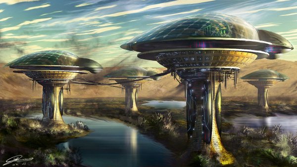 Sci Fi город футуризм