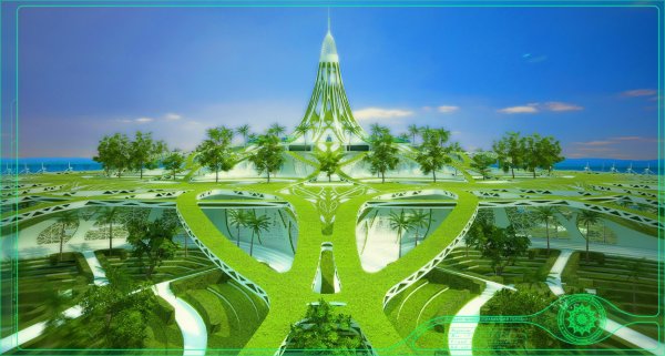 Футуристическая архитектура будущего концепт фэнтези