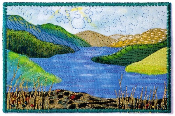 Пейзаж из ткани