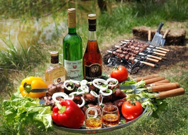 Застолье с шашлыком
