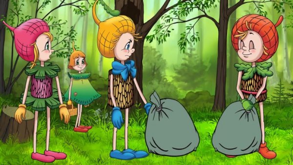 Эколята защитники природы на прозрачном фоне