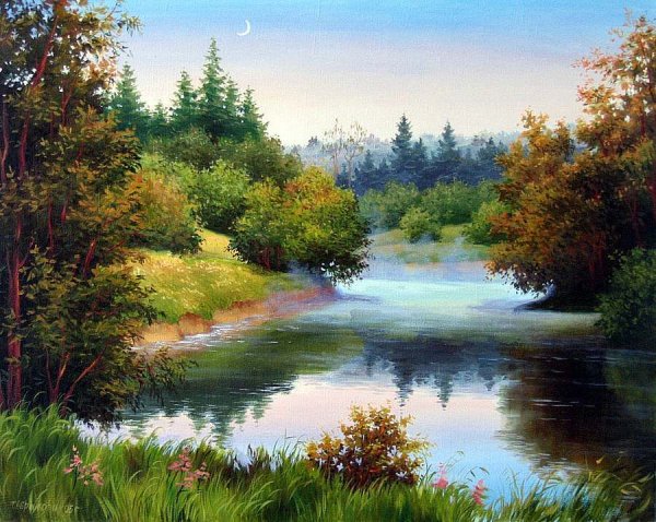 Летний пейзаж Анна Лакисова