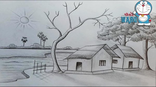 Рисунки для срисовки природа