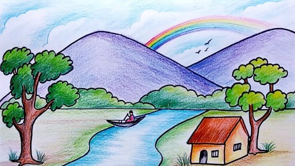 Рисунки для срисовки природа