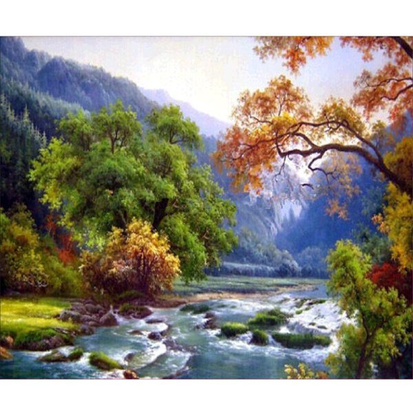 Алмазная мозаика диамонд Painting горы
