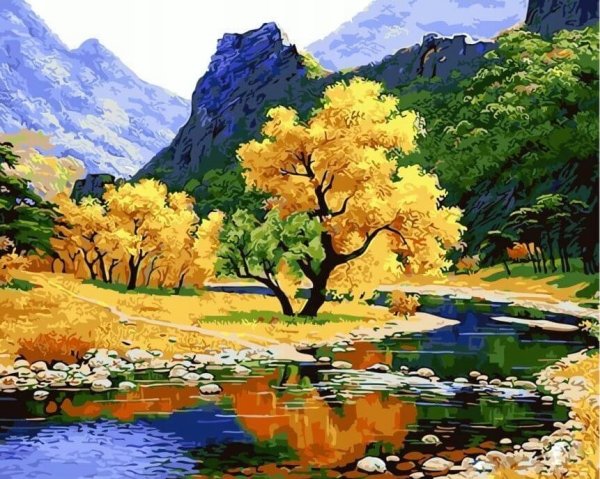 Алмазная мозаика диамонд Painting горы
