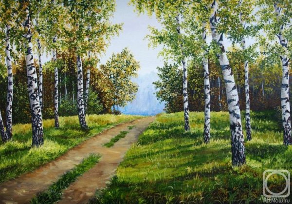 В.Деревенчук. Берёзовая роща. Картина