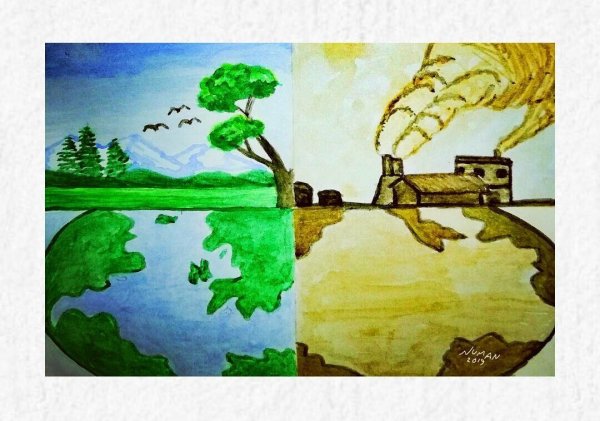 Природа чистая и загрязненная
