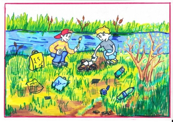Рисунок на тему водоемы