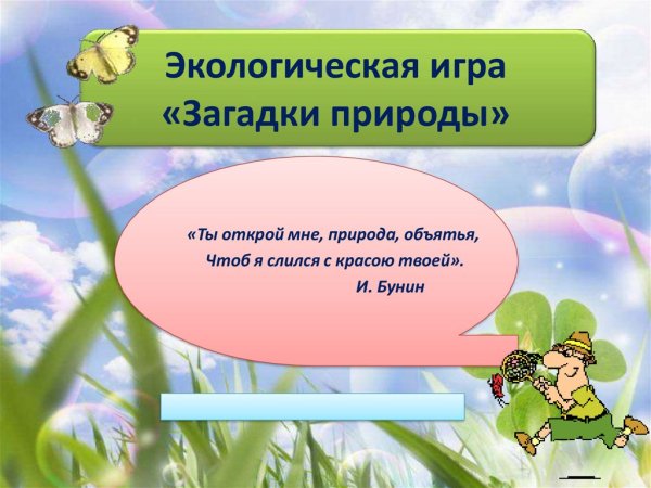 Загадки по экологии для дошкольников