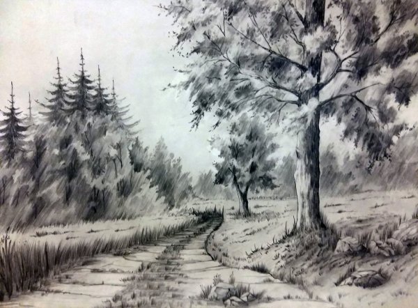 Карандашный пейзаж