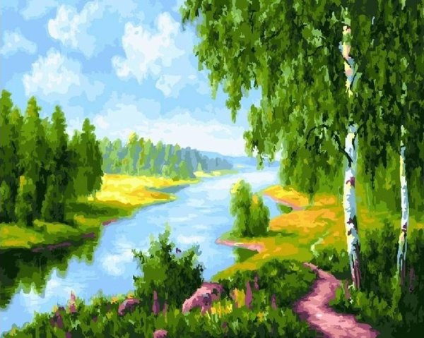 Пейзаж с речкой