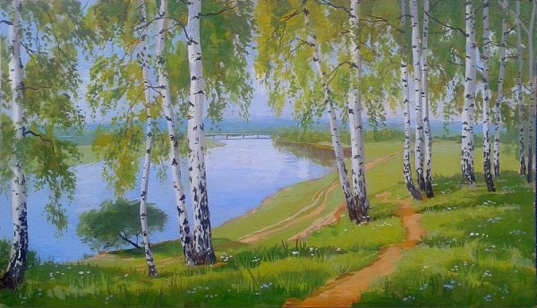 Пейзаж Болотов березы