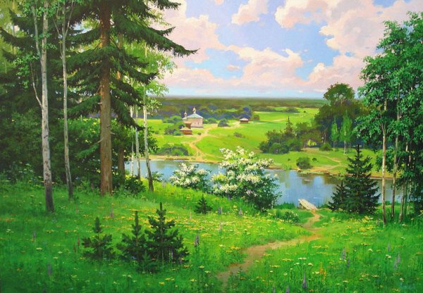 Борис Щербаков летний пейзаж