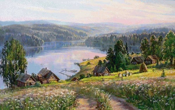 Художник Сергей Курицын Деревенские просторы