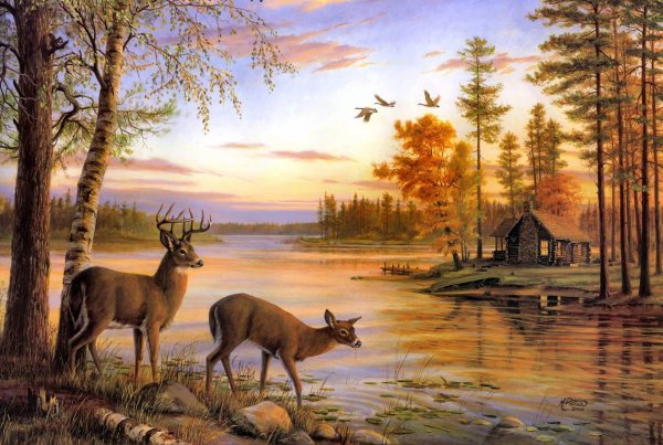 Пейзаж с животными