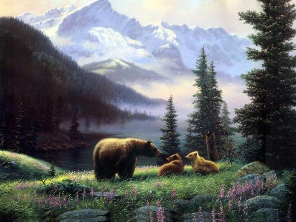 Красивые пейзажи с животными
