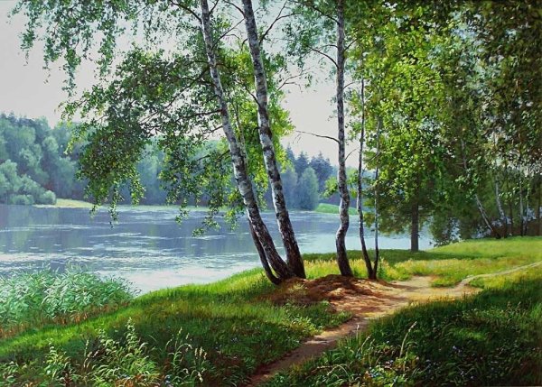 Есенинская Русь портрет Есенина красками