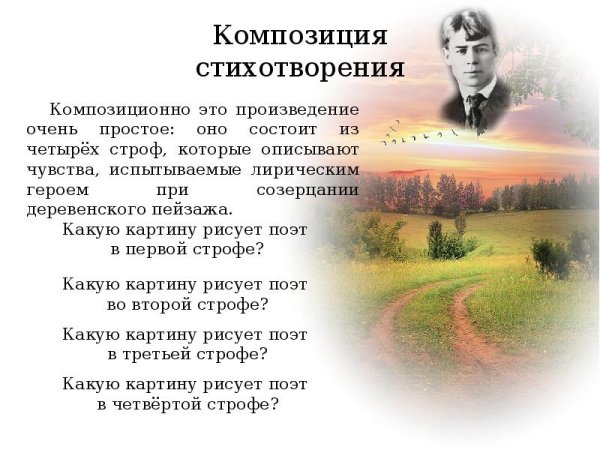 Стихотворение Есенина белая береза под моим окном текст