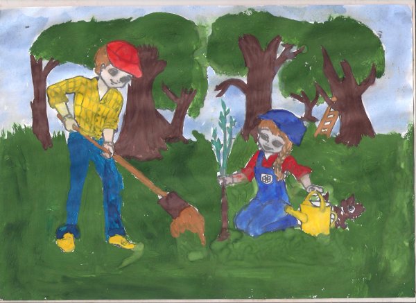 Рисование юные помощники природы
