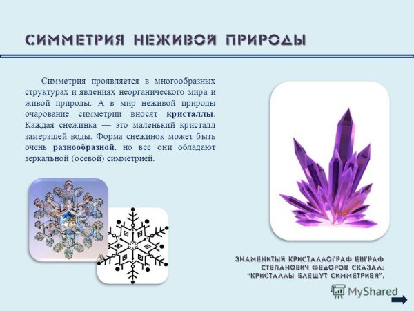 Симметрия в неживой природе