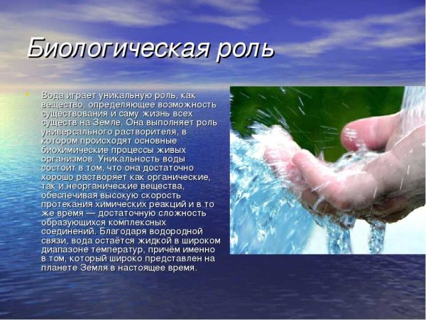 Вода в жизни человека