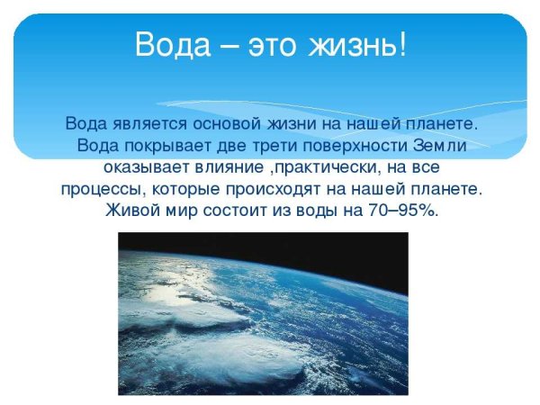 Презентация на тему вода источник жизни