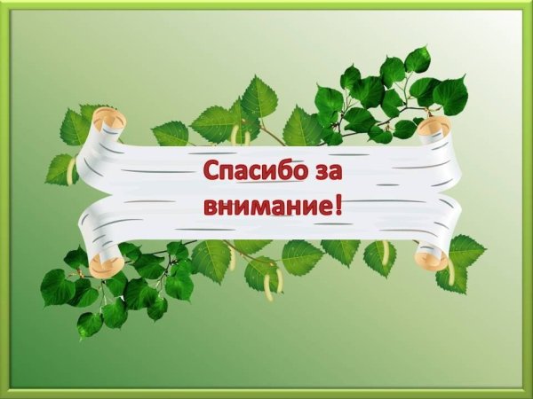 Спасибо за внимание растения