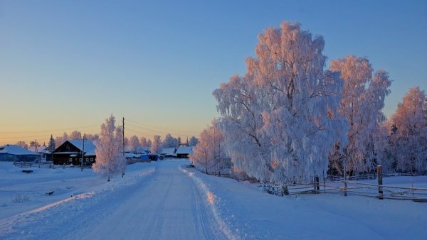 Красота зимы в деревне