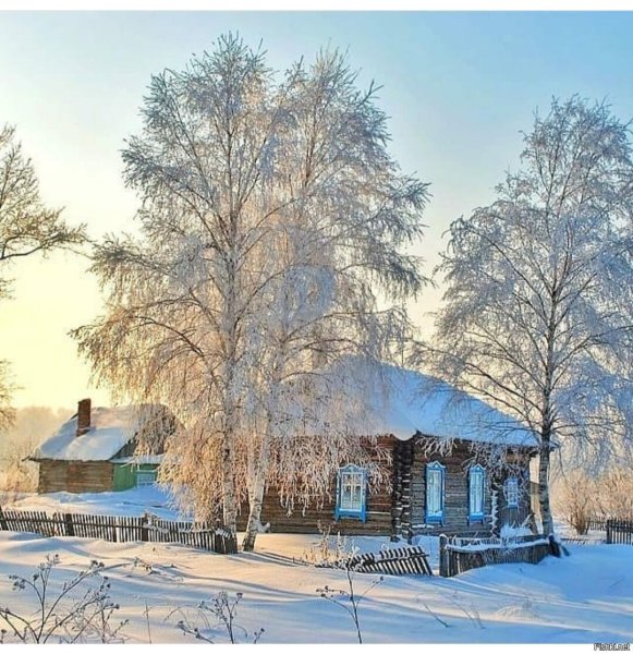 Дом Есенина зимой