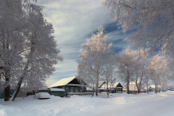Удмуртская деревня зимой