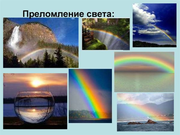 Преломление света в природе