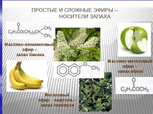 Формула простых и сложных эфиров