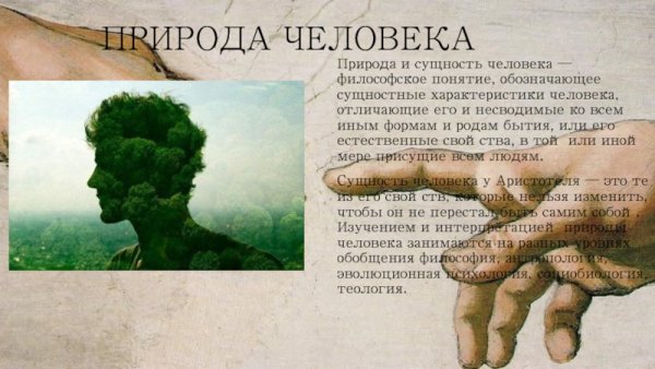 Природа и сущность человека