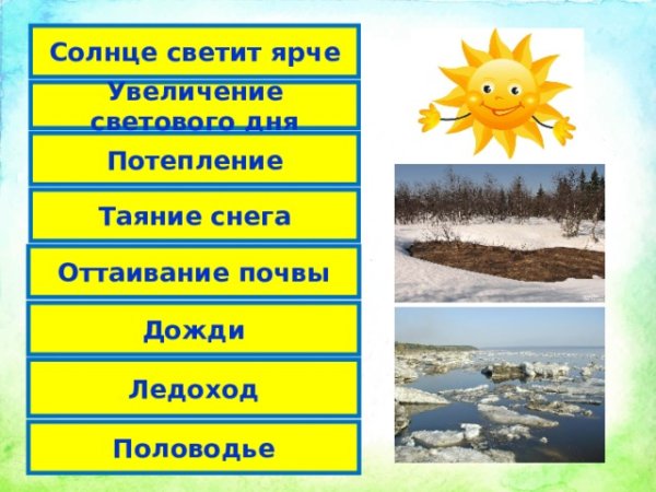 Явление в неживой природе- таяние снега