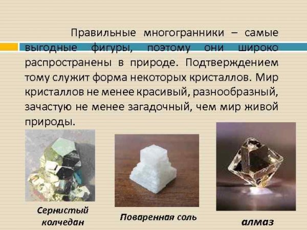 Правильные многогранники в природе